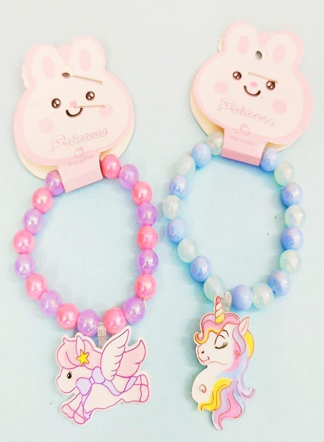 Tera13 TERA 13 Return Gifts For Kids Bracelet Unicorn Bracelet For Girls Playful Cartoon Kids Bracelet, Fun and Vibrant Characters, Adjustable and Safe, Party Favors and Gifts (4 pcs) - Image 4